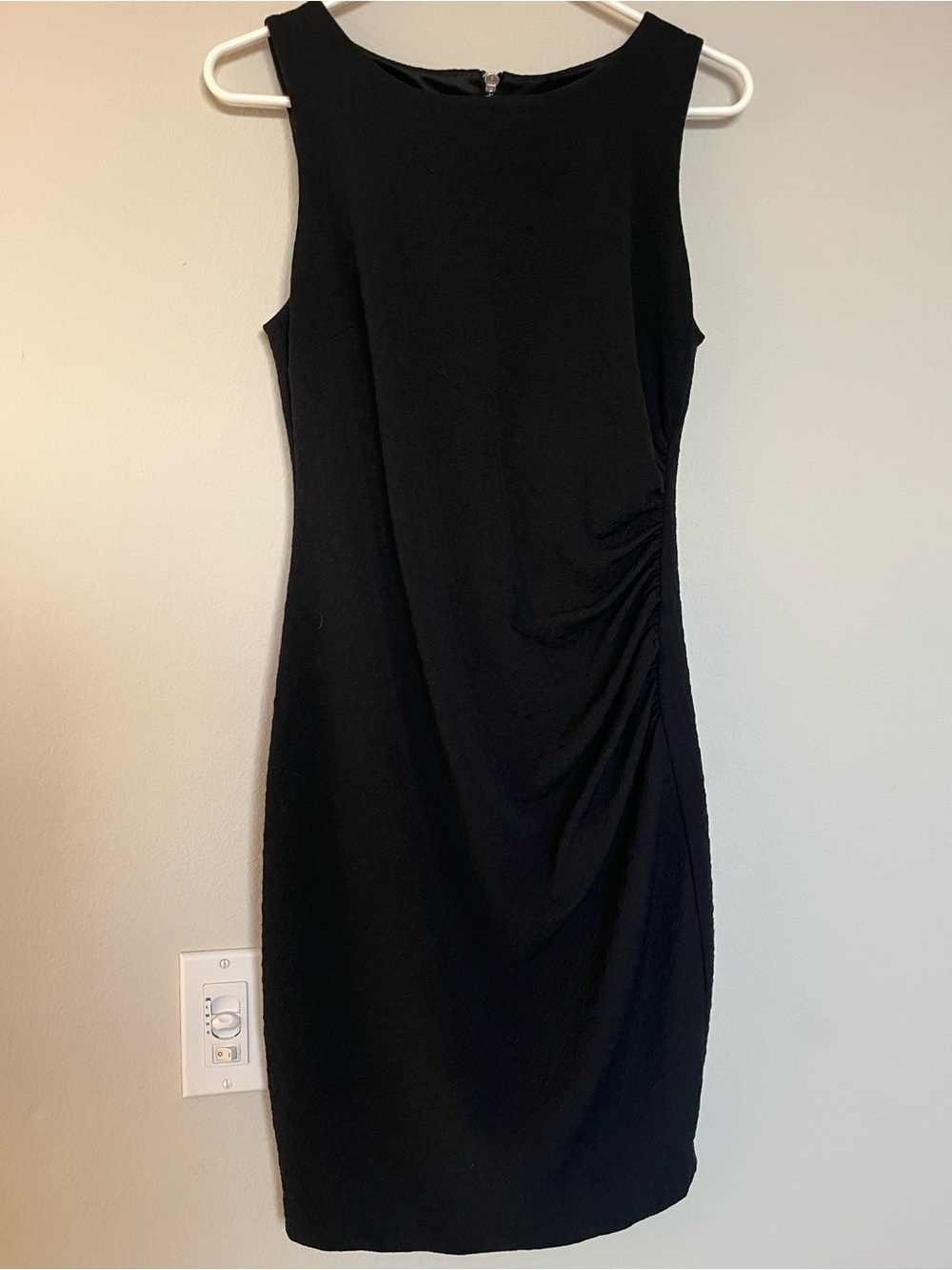 Bisou Bisou Classic Little Black Dress with Side Ruching